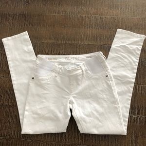 DL1961 White Maternity Skinny Jeans